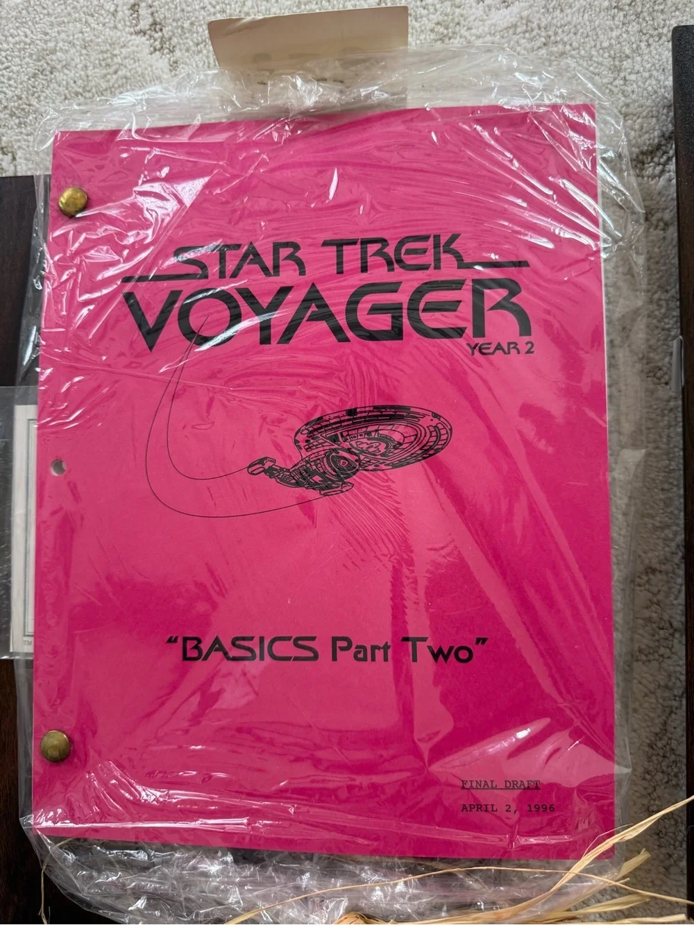 Rare Star Trek Voyager Production Archive Signed Photo 1996 Script & Call Sheet